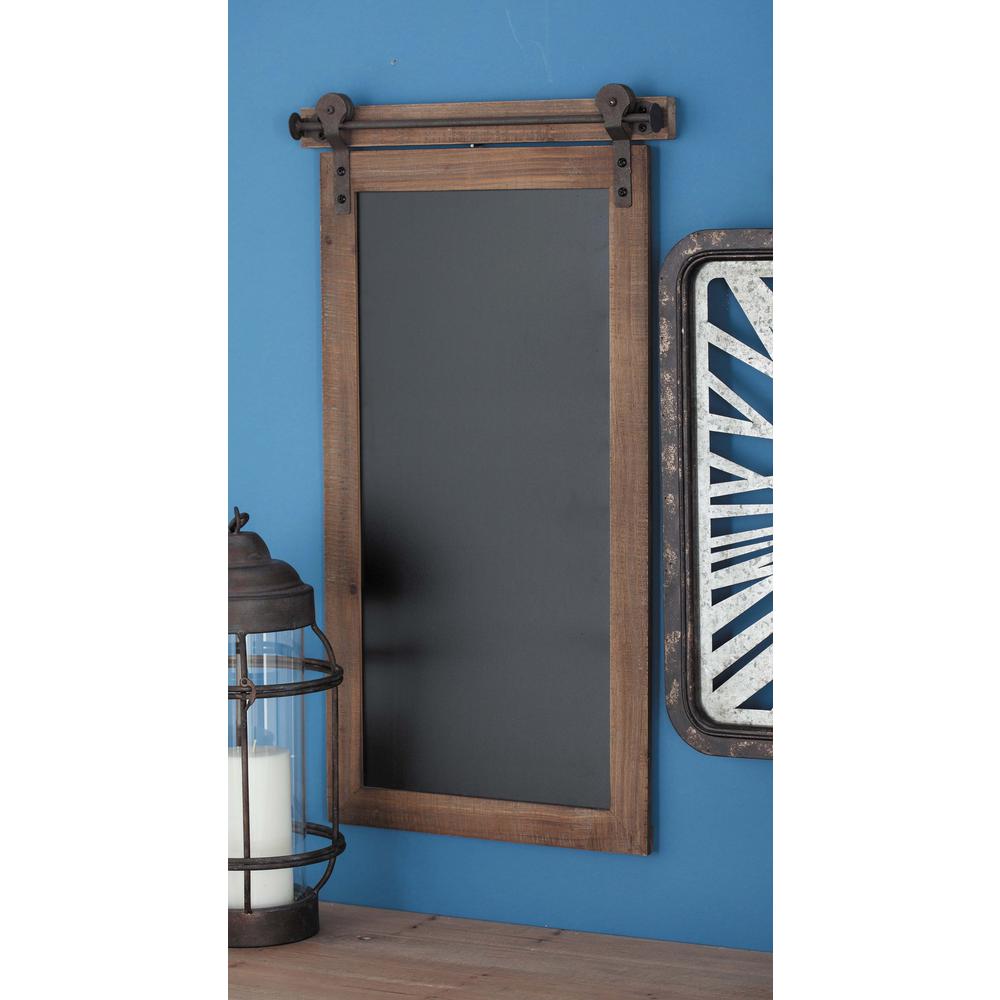 Litton Lane 16 In X 28 Traditional Wood And Metal Chalkboard Traditional Wood And Metal Chalkboard 84252 The Home Depot