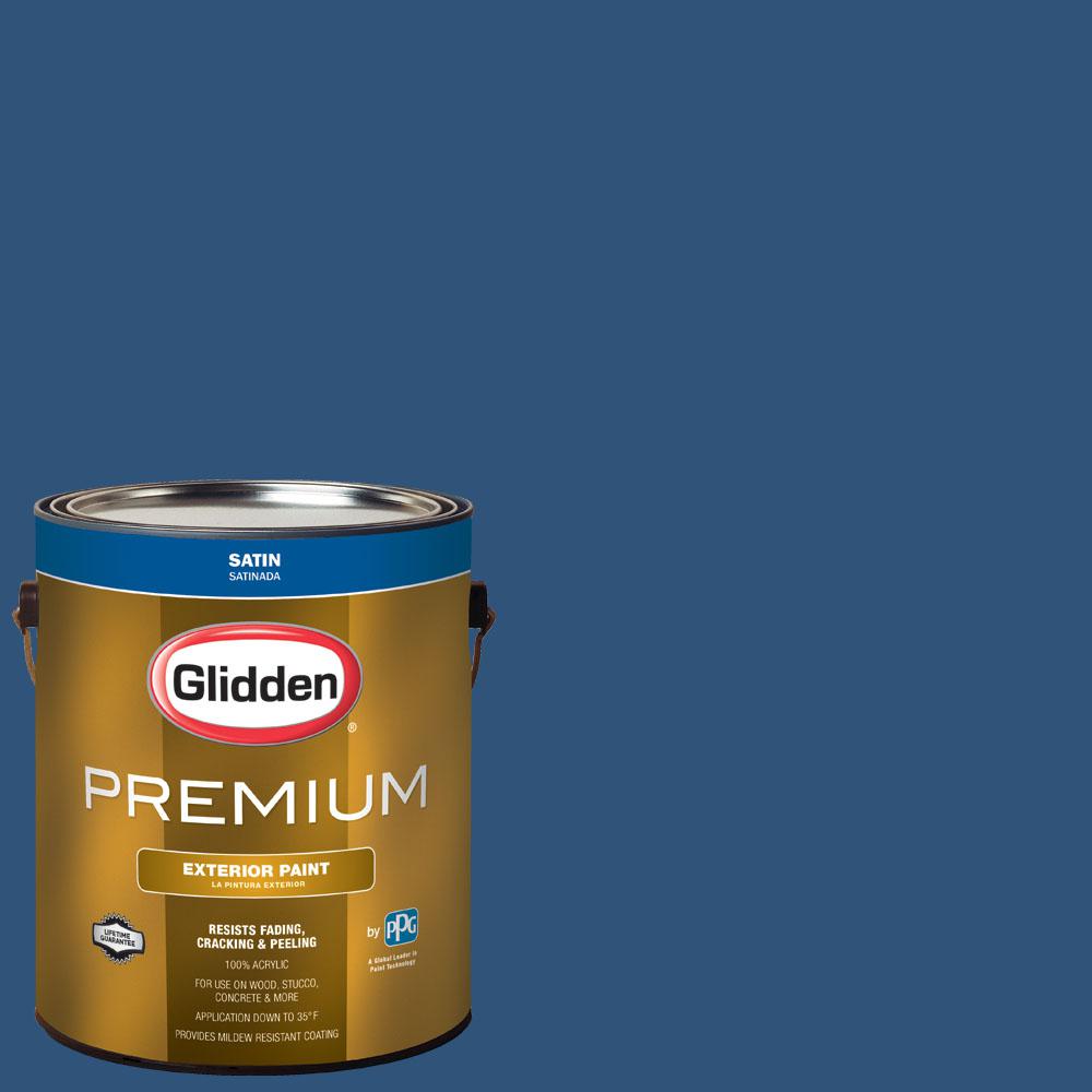 Glidden Premium 1 Gal Nhl 012h Edmonton Oilers Royal Blue Satin Nhl 012h Edmonton Oilers Royal Blue Satin Exterior Paint