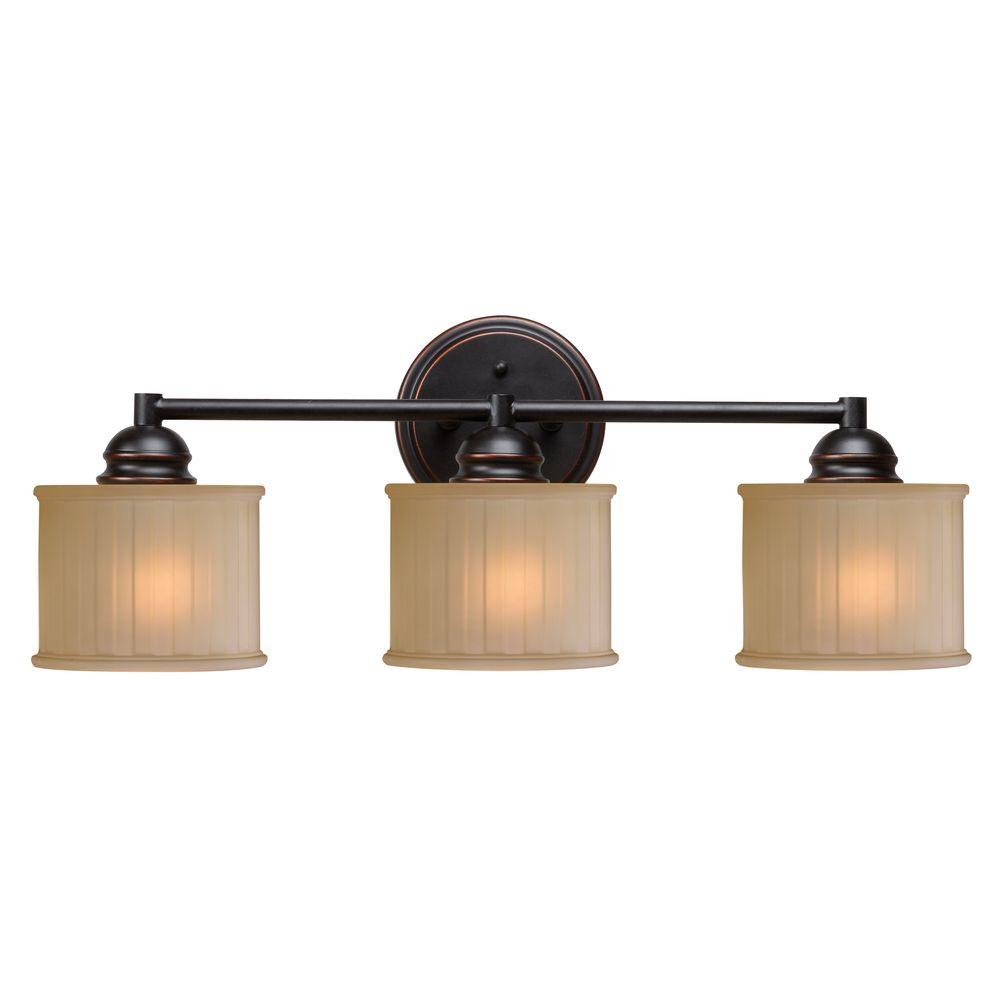 Kenroy Home Barney 3-Light Bronze Vanity Light-93573ORB - The Home Depot