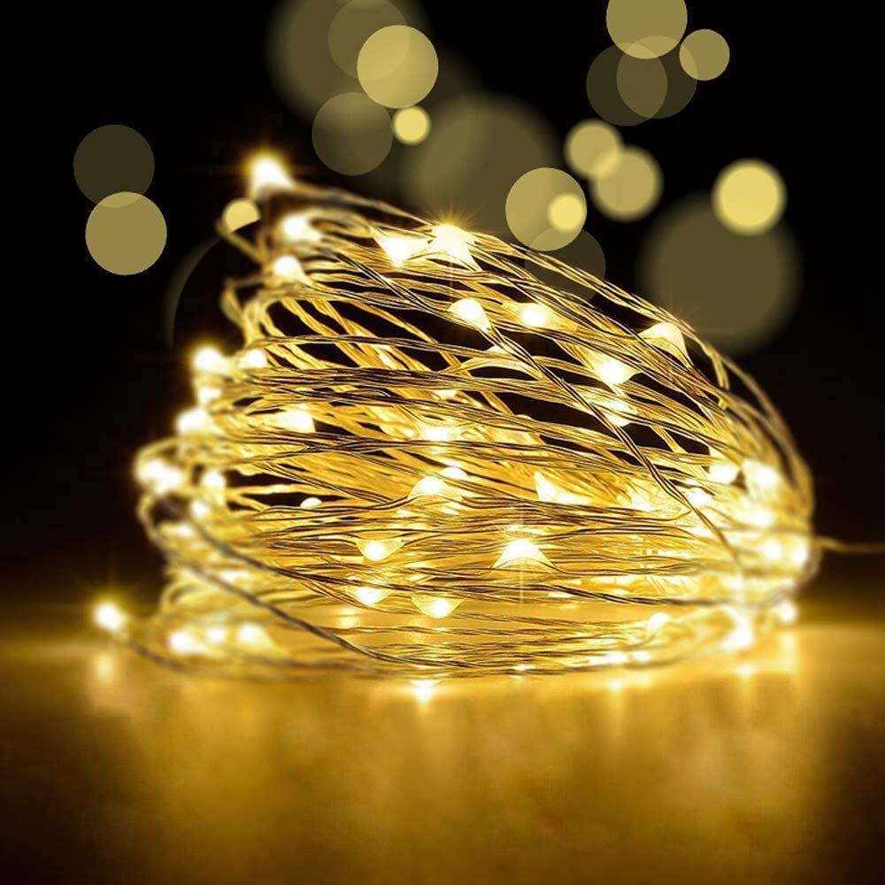 TingMiao Fairy Lights Battery Operated String Lights with Remote Color Timer Waterproof Copper Wire String Lights for Bedroom Indoor,16.4 ft 50 LEDs Multicolor 12 Modes