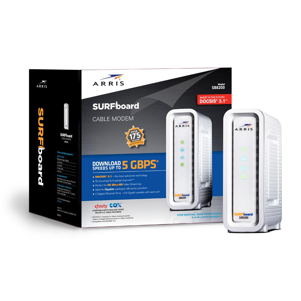 ARRIS SURFboard DOCSIS 3.1 32x8 Cable Modem SB8200-1000205 ...