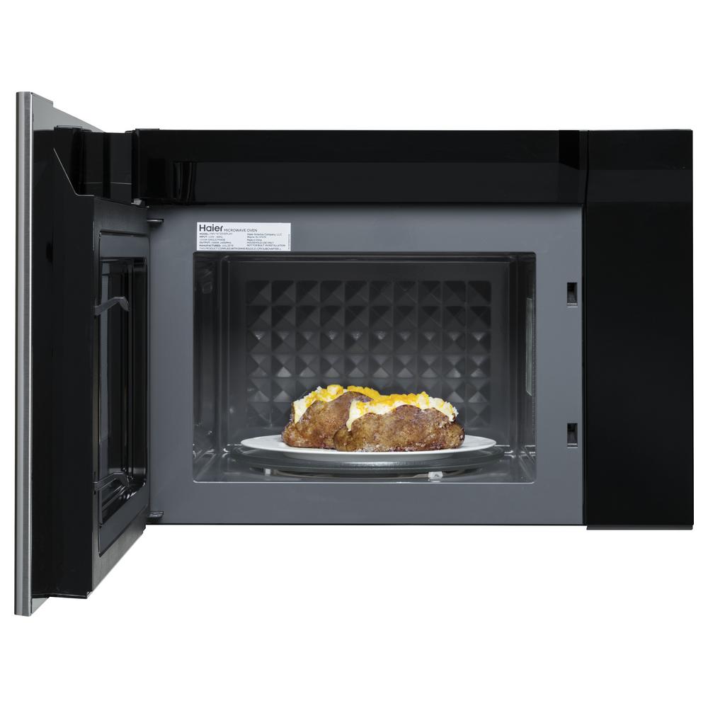 Haier 24 In 1 4 Cu Ft Over The Range Microwave Stainless Steel So Sku 1002424732