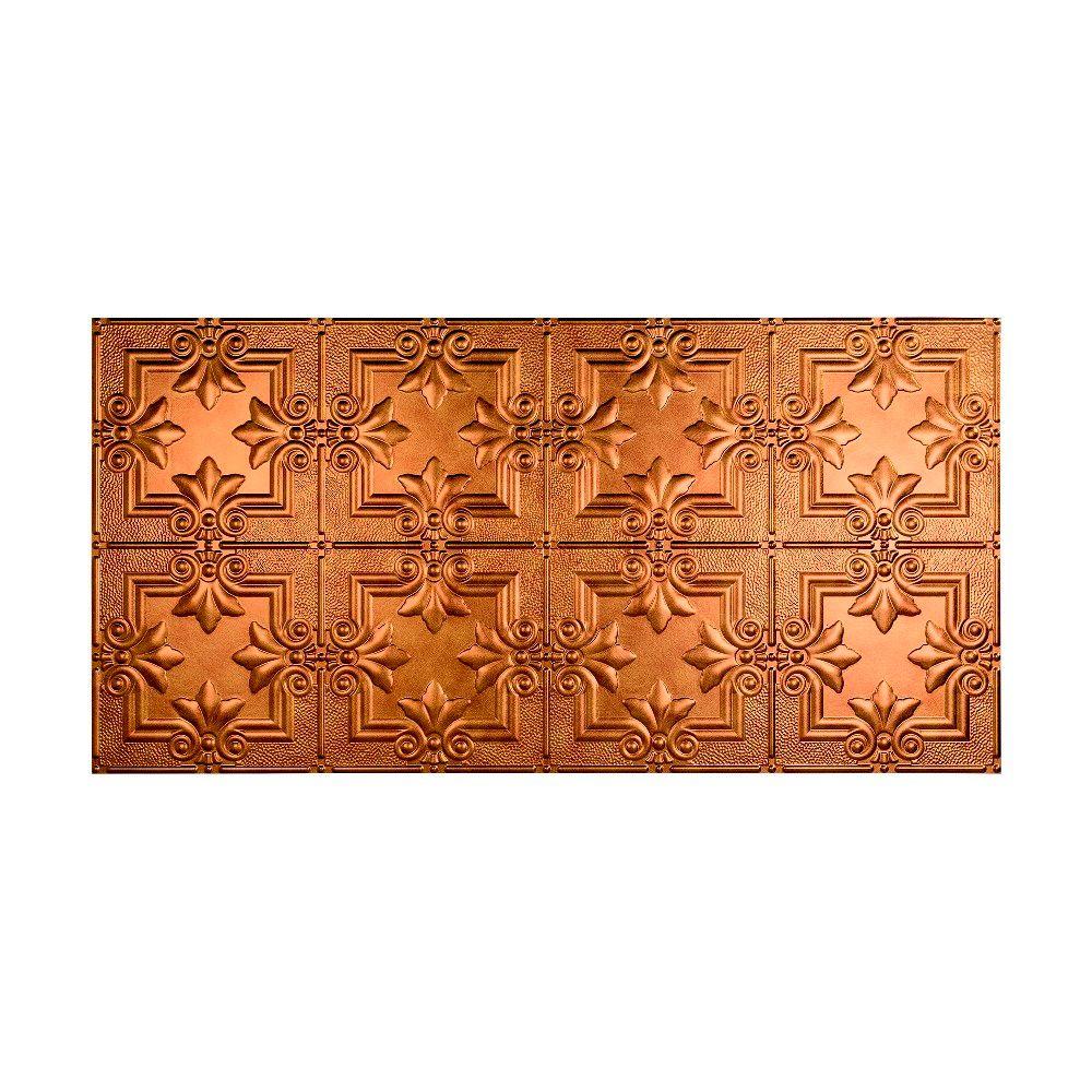 Fasade Regalia 2 Ft X 4 Ft Glue Up Pvc Ceiling Tile In Antique