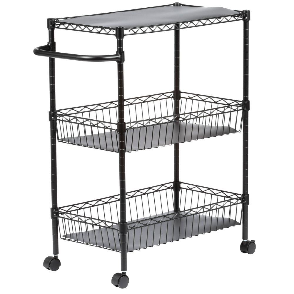 Sandusky 24 In W Utility Cart MKT241434 The Home Depot   Black Sandusky Utility Carts Mkt241434 64 1000 