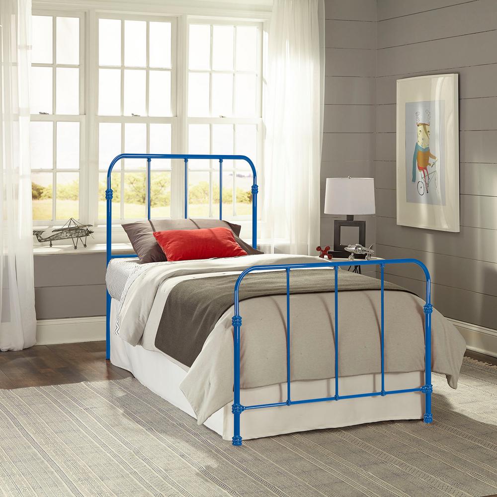Fashion Bed Group Nolan Cobalt Blue Full Headboard And Footboard Nolan Cobalt Blue Full Headboard And Footboard With Metal Duo Panels