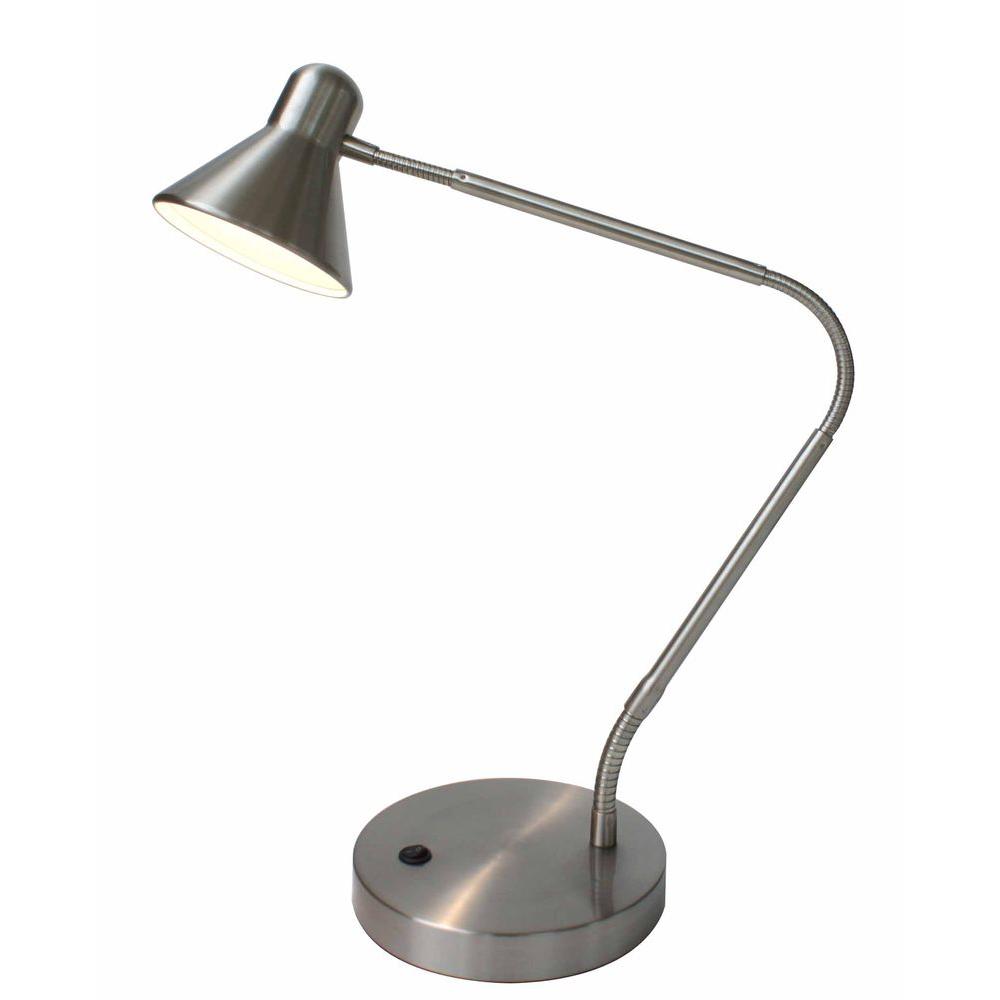 Adesso 27 5 In Satin Led Desk Lamp Al40165sa The Home Depot Adesso 27 5 In Satin Led Desk Lamp