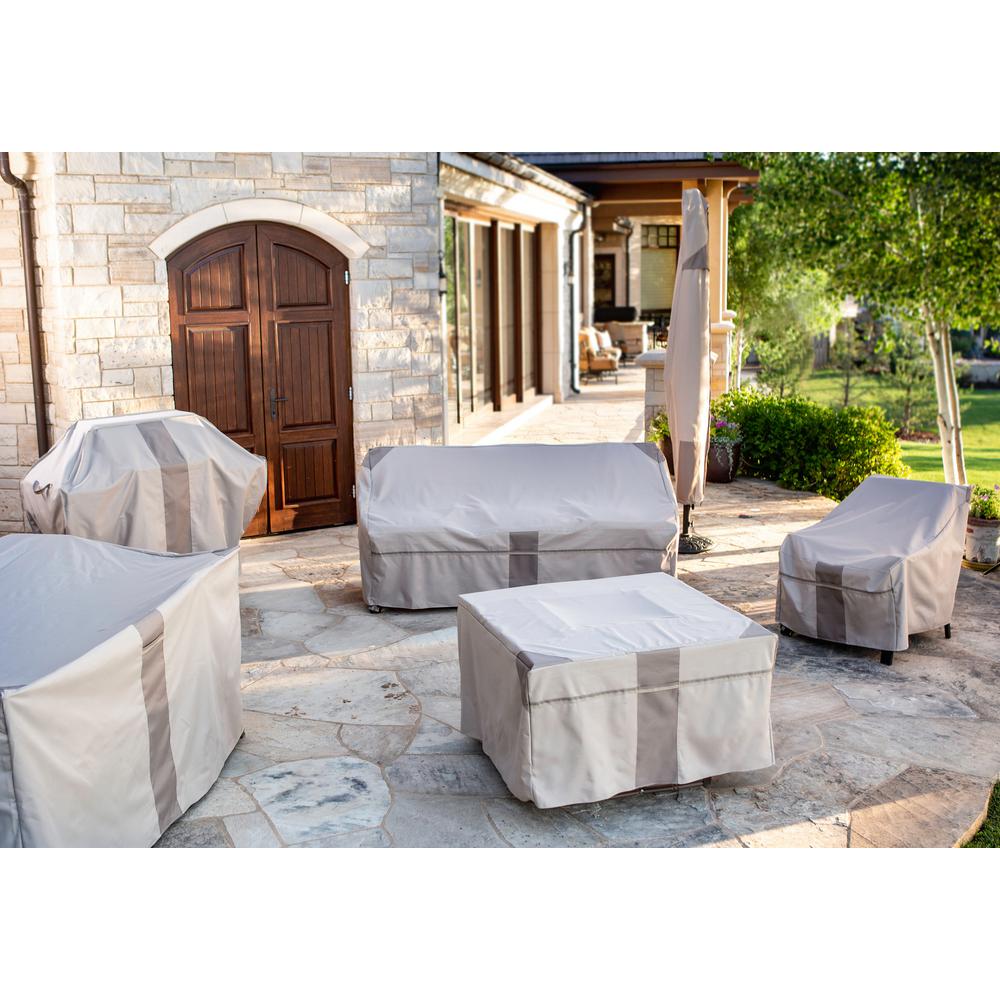 Modern Leisure Monterey Water Resistant Outdoor Patio Lounge Chair Cover 35 In W X 38 In D X 31 In H Beige 2902 The Home Depot
