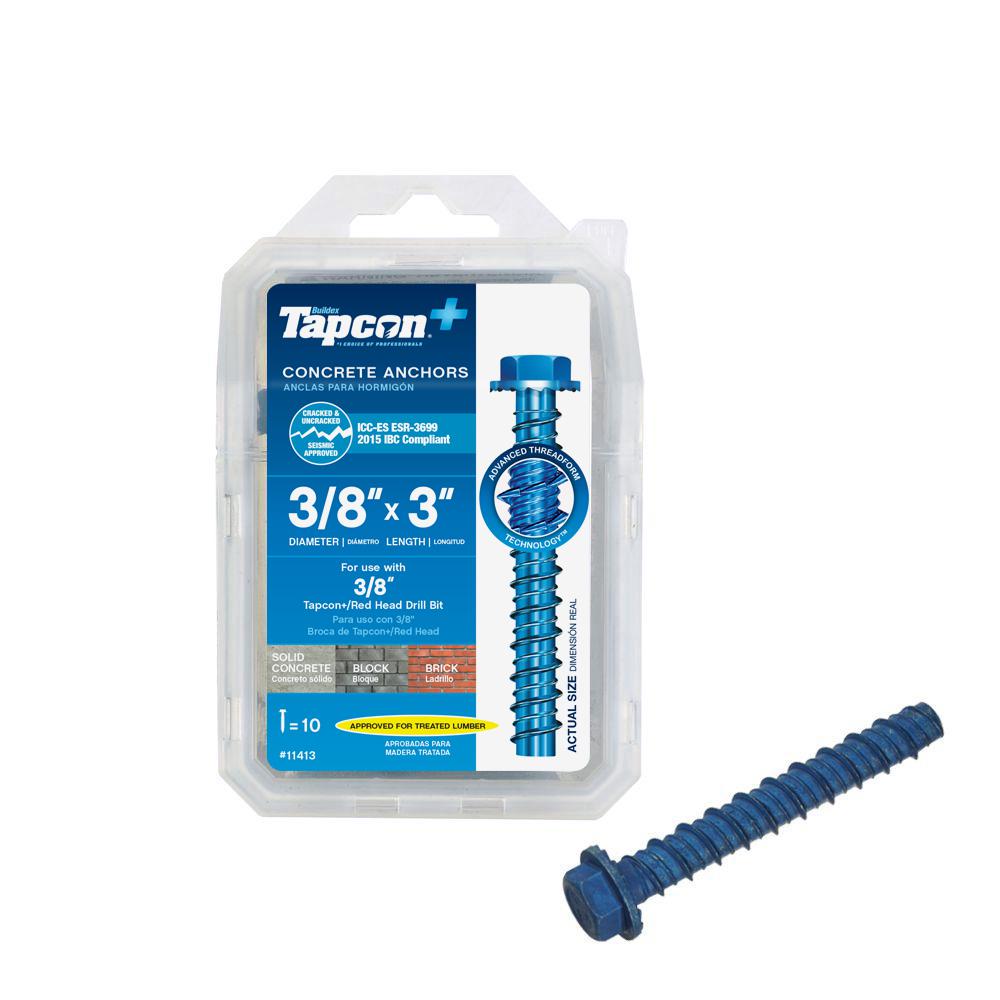 Tapcon Screw Anchor for Solid Concrete and Block