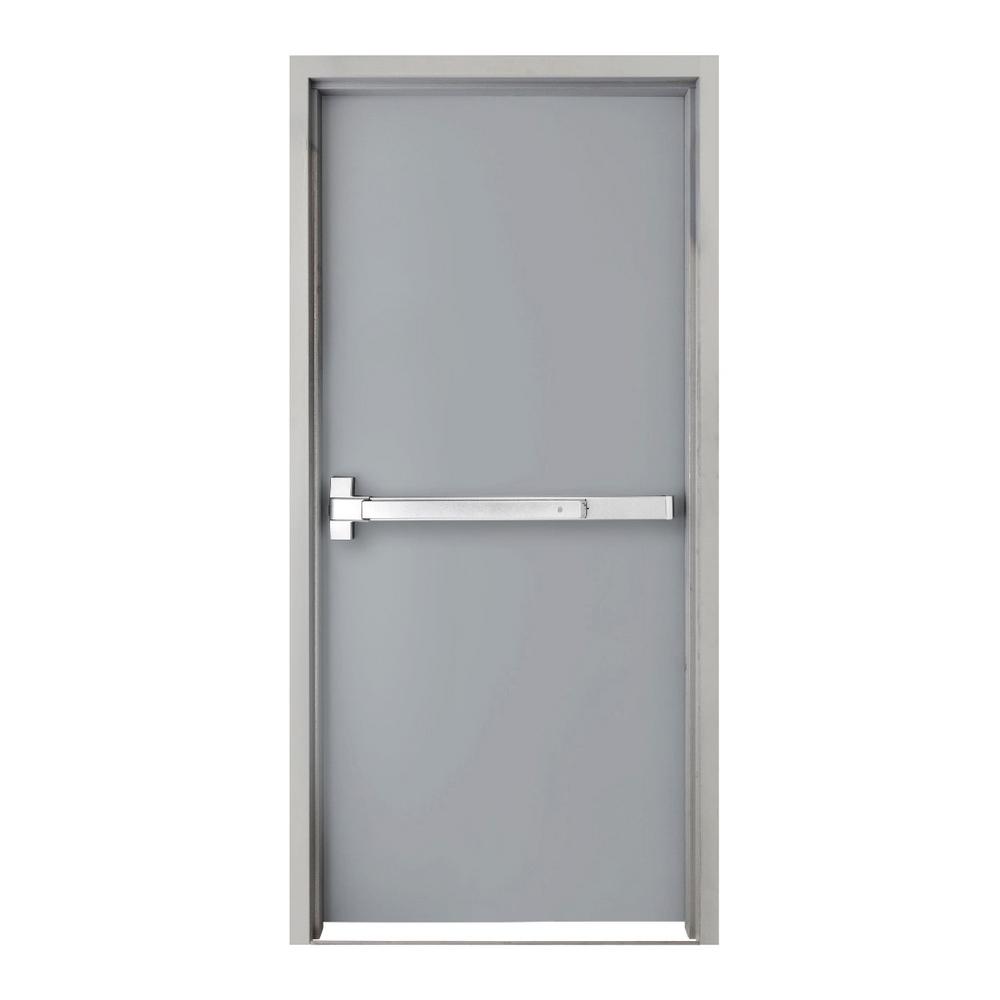 Armor Door 36 In X 80 In Fire Rated Gray Left Hand Flush