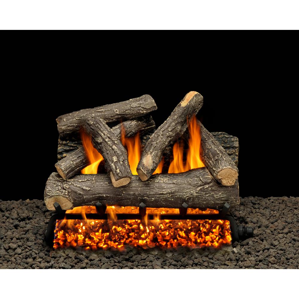 American Gas Log Dundee Oak 30 In Vented Propane Gas Fireplace