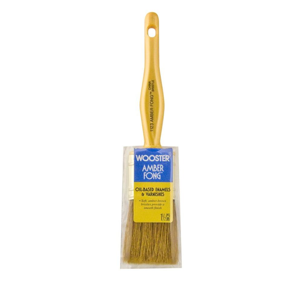 Wooster 11/2 in. Amber Fong Bristle Brush0011230014 The Home Depot