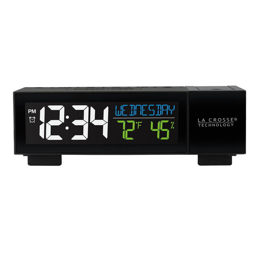 La Crosse Technology Pop Up Bar Projection Alarm Clock With Usb Charging Port 616 1950 Int The Home Depot