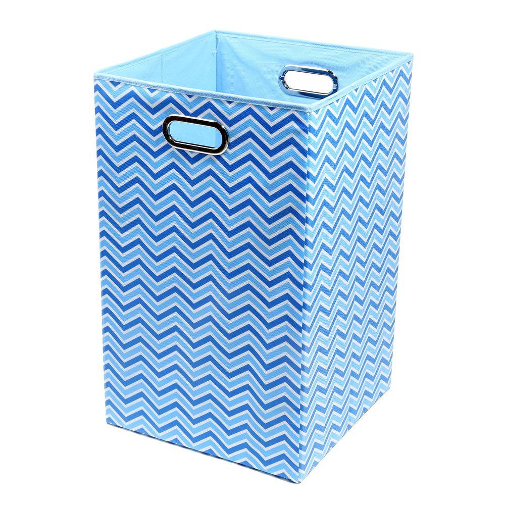 Modern Littles Sky Zig Zag Folding Laundry BasketSKYLAUN101 The Home Depot