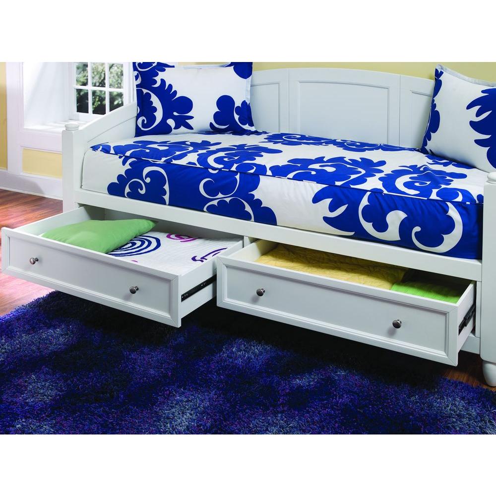 Home Styles Naples White Storage Day Bed553085 The Home Depot