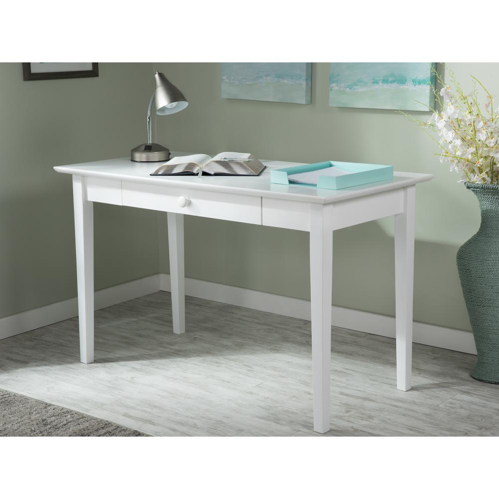 Atlantic Furniture Shaker Desk With Drawer White Ah12102 The