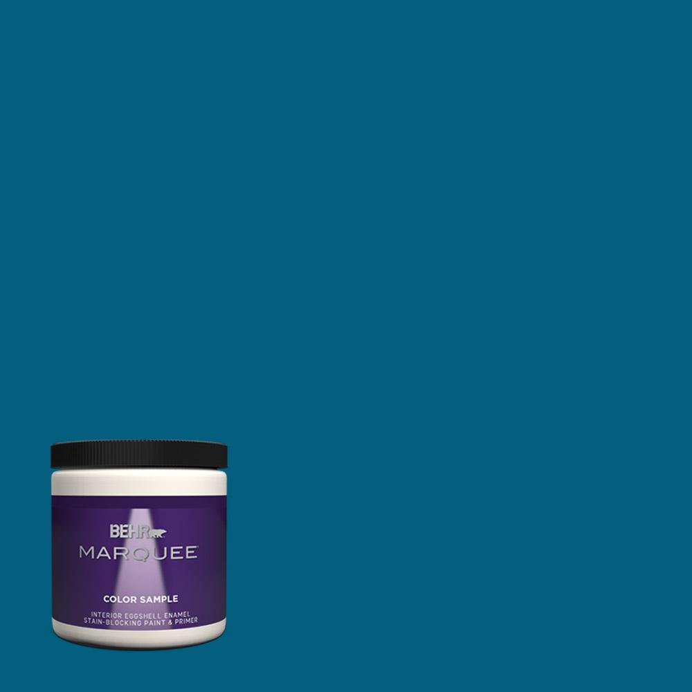 Behr Marquee 8 Oz Mq5 62 Blue Edge One Coat Hide Eggshell Enamel Mq5 62 Blue Edge One Coat Hide Eggshell