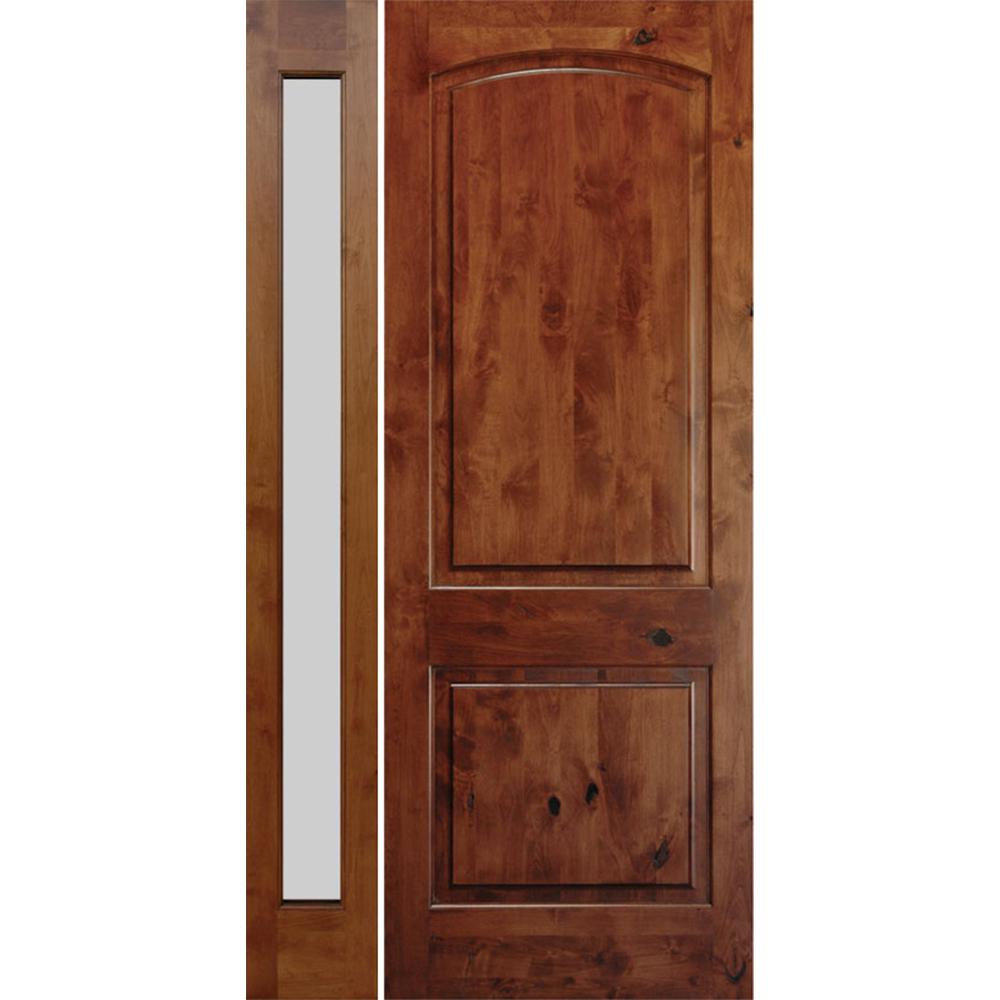 Krosswood Doors 50 In. X 96 In. Rustic Knotty Alder Unfinished Right ...