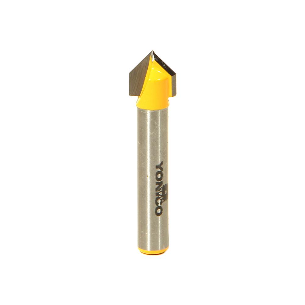 Yonico VGroove 90° 1/4 in. Shank Carbide Tipped Router Bit14990q The Home Depot