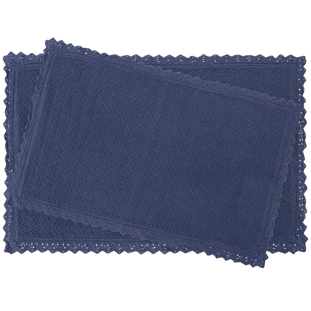 Laura Ashley Reversible Crochet Beaded 17 in. x 24 in./20 in. x 34 in