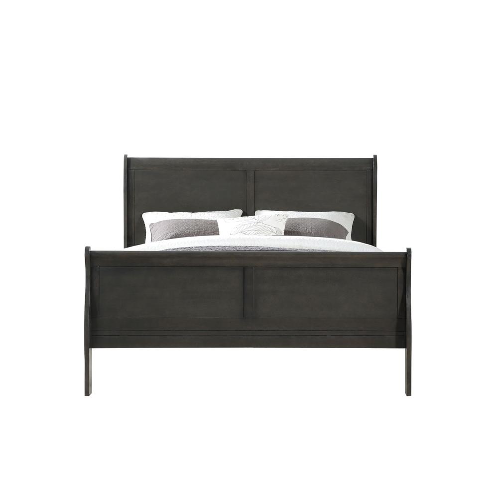 Acme Furniture Louis Philippe Iii Antique Gray Storage Queen Bed