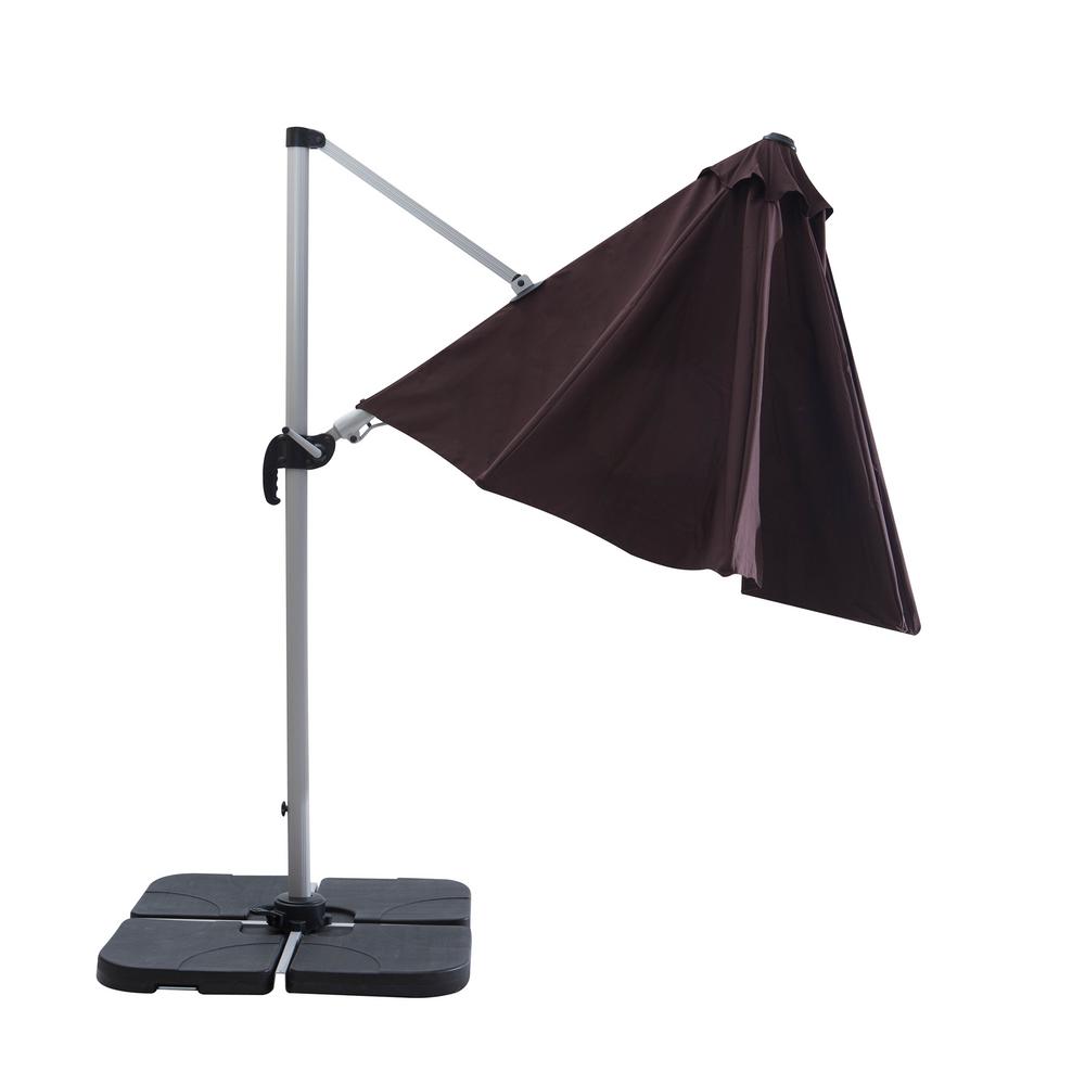 Unbranded Camilla 10 Ft Heavy Duty Cantilever Patio Umbrella In Coffee 9820212 The Home Depot