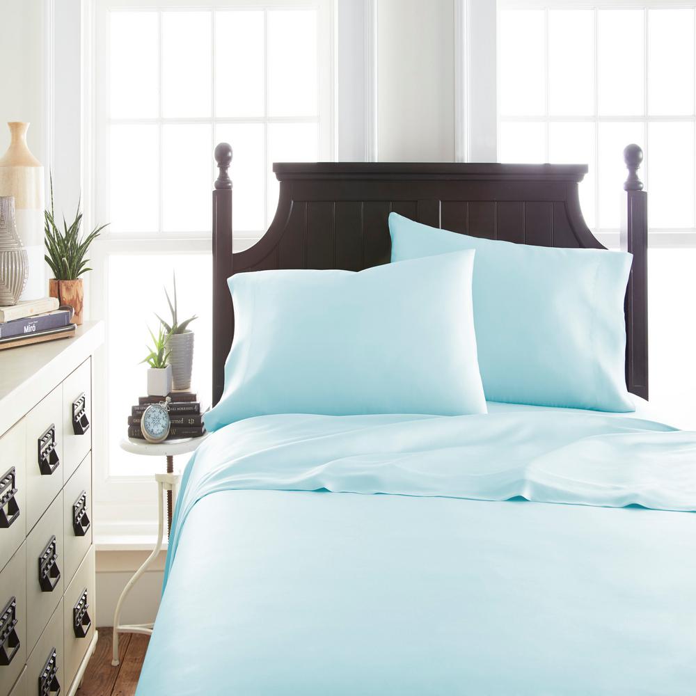 Becky Cameron Bamboo 4 Piece Aqua California King Bed Sheet Set Ieh Becky Cameron Bamboo 4 Piece Aqua California King Bed Sheet Set Ieh 4pc Bam Ck Lgrn The Home Depot