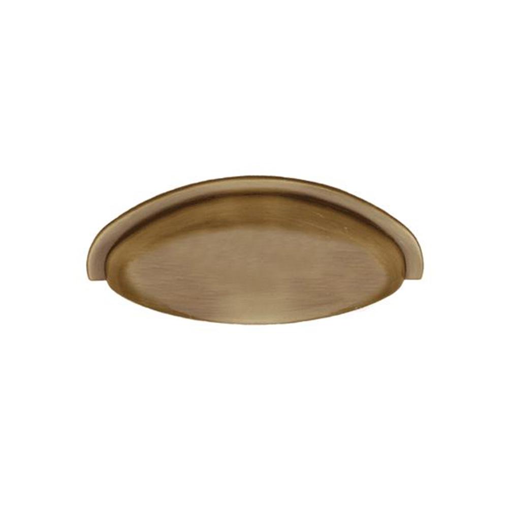 3 In Center To Center Antique Brass Cast Metal Traditional Cup