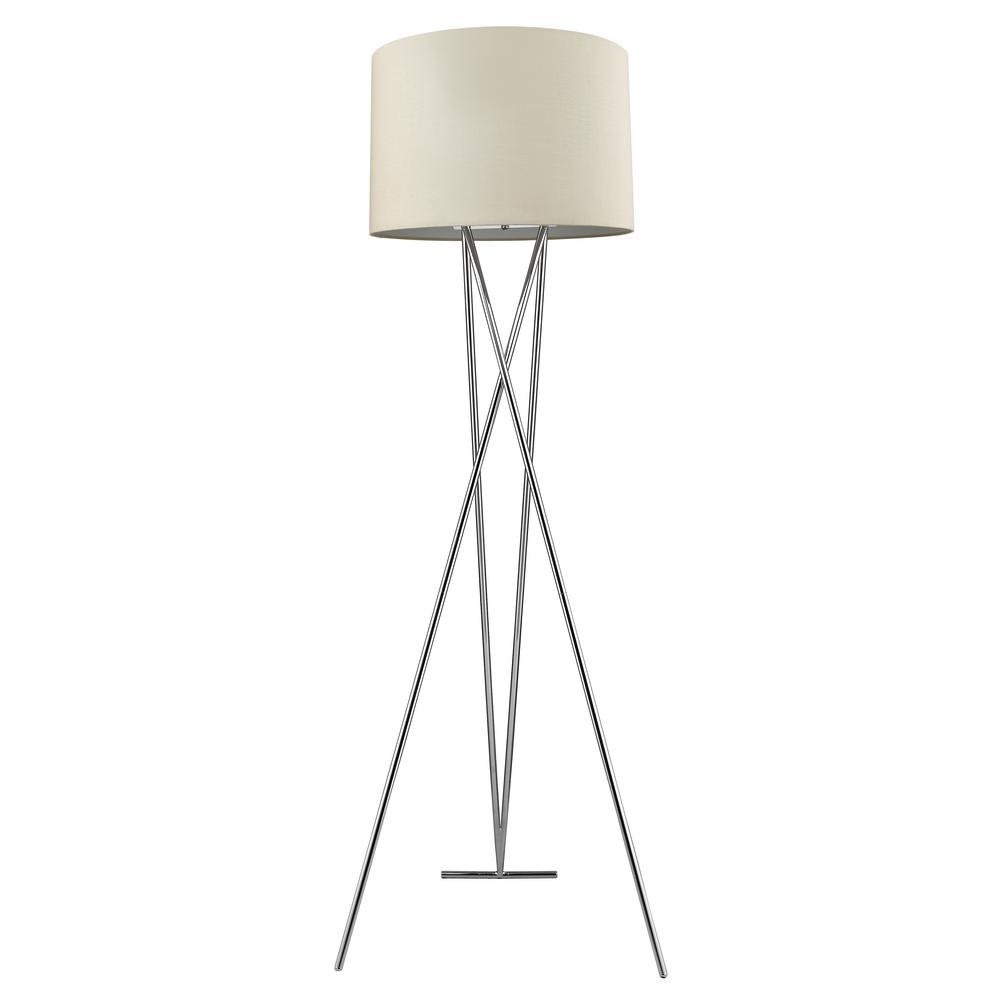 chrome tripod floor lamp