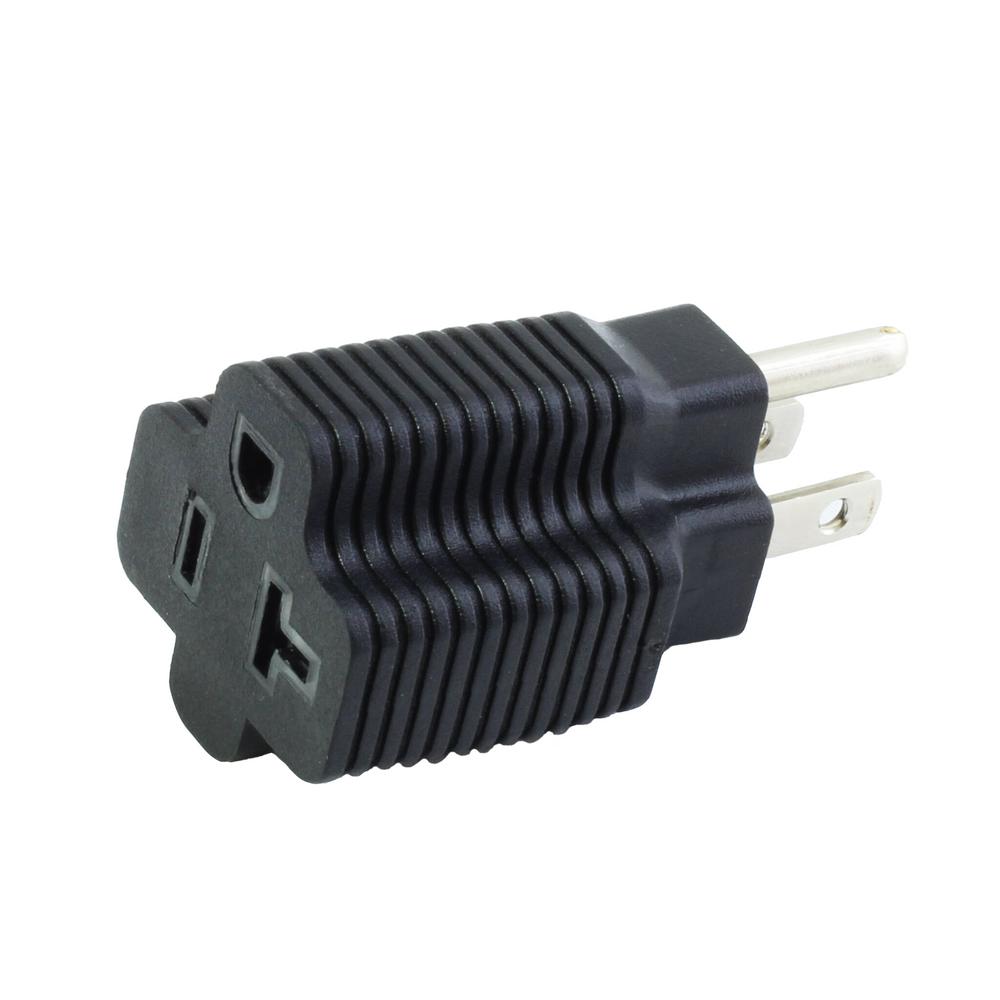 AC WORKS Plug Adapter 15 Amp Household Plug to 20 Amp TBlade Female