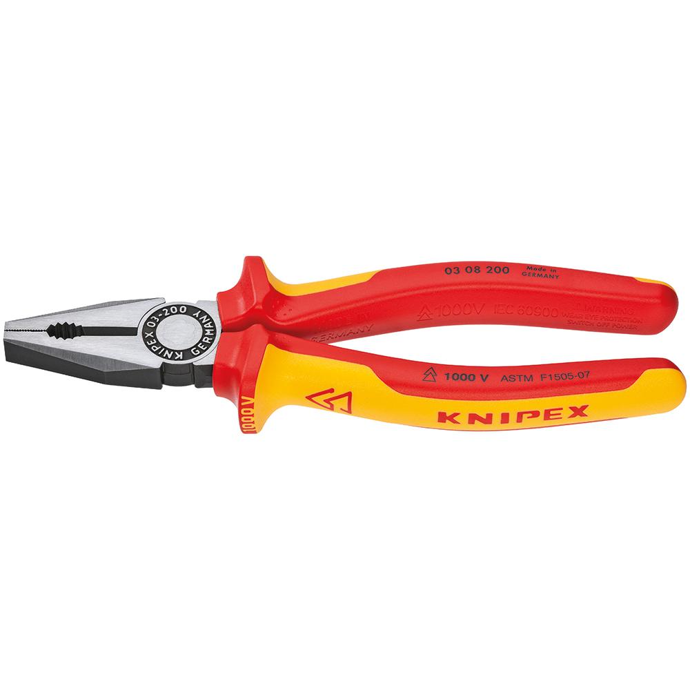 KNIPEX 8 in. Insulated Combination Pliers03 08 200 SBA The Home Depot