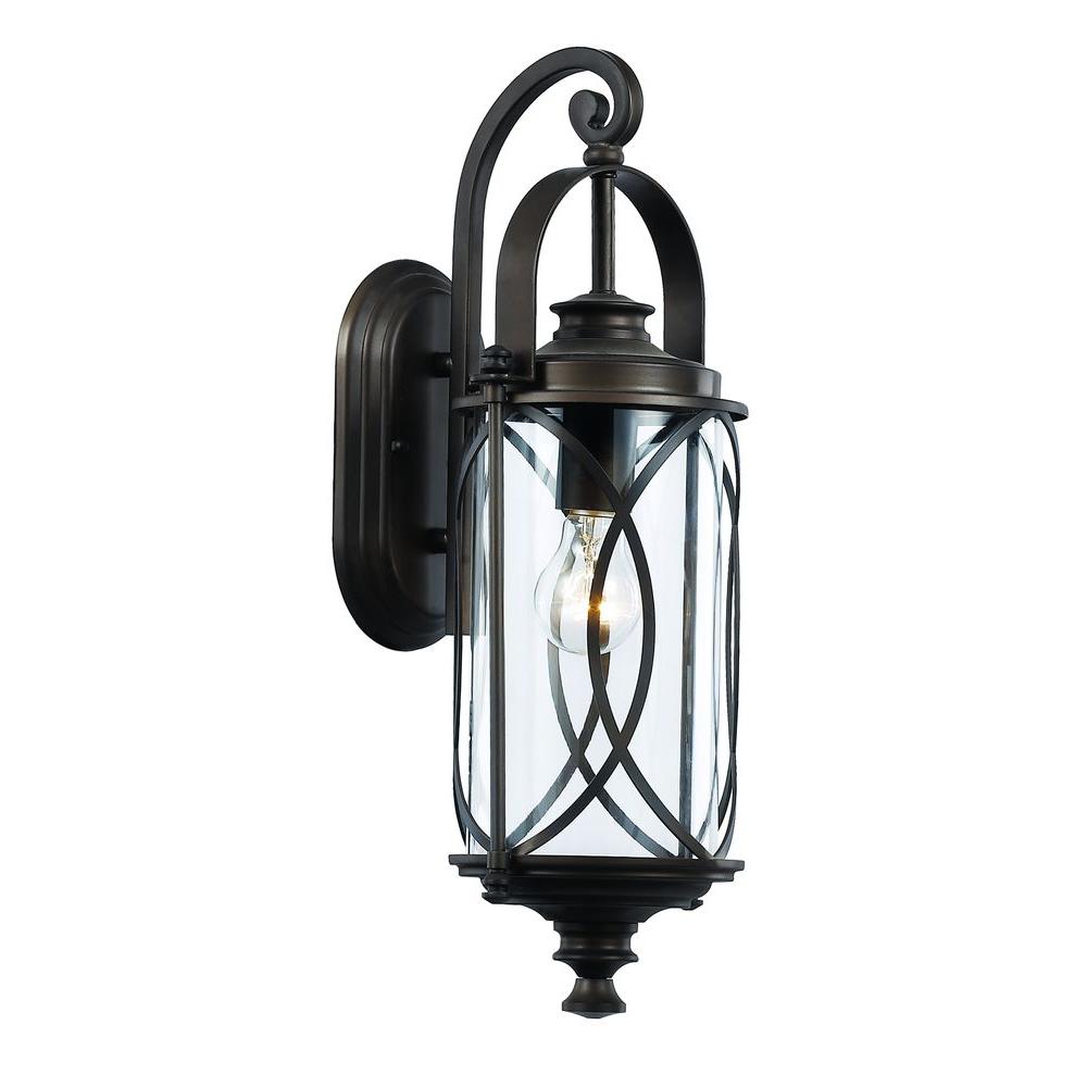 Bel Air Lighting 1 Light Rubbed Oil Bronze Outdoor Crossover Wall Lantern Sconce