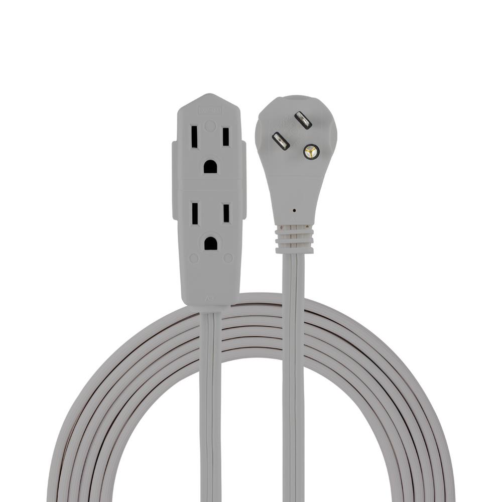 GE 25 ft. 3Outlet 16/3 Grounded Office Extension Cord with Right Angle