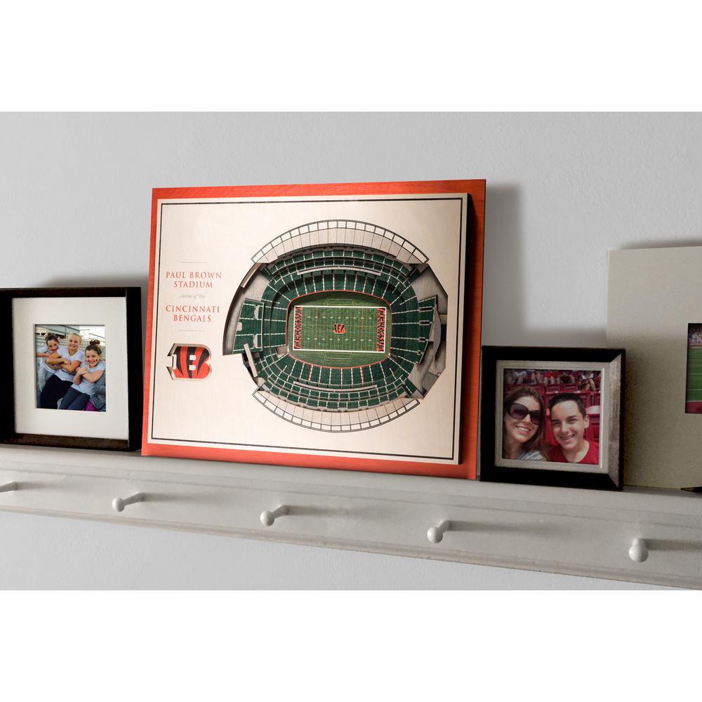 Youthefan Nfl Cincinnati Bengals 5 Layer Stadiumviews 3d Wooden