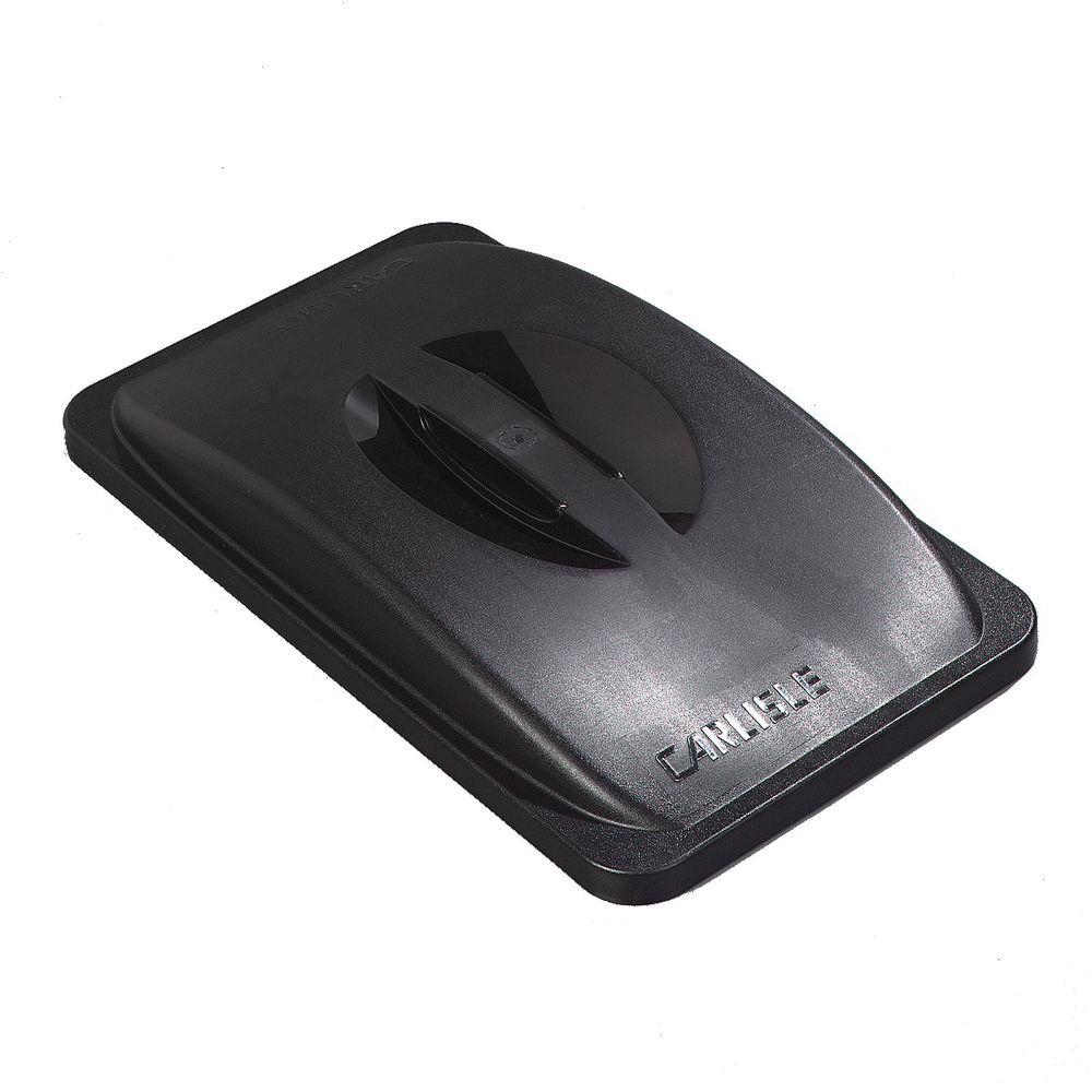 Carlisle TrimLine 15 and 23 Gal. Black Trash Can Handled Lid (4Pack