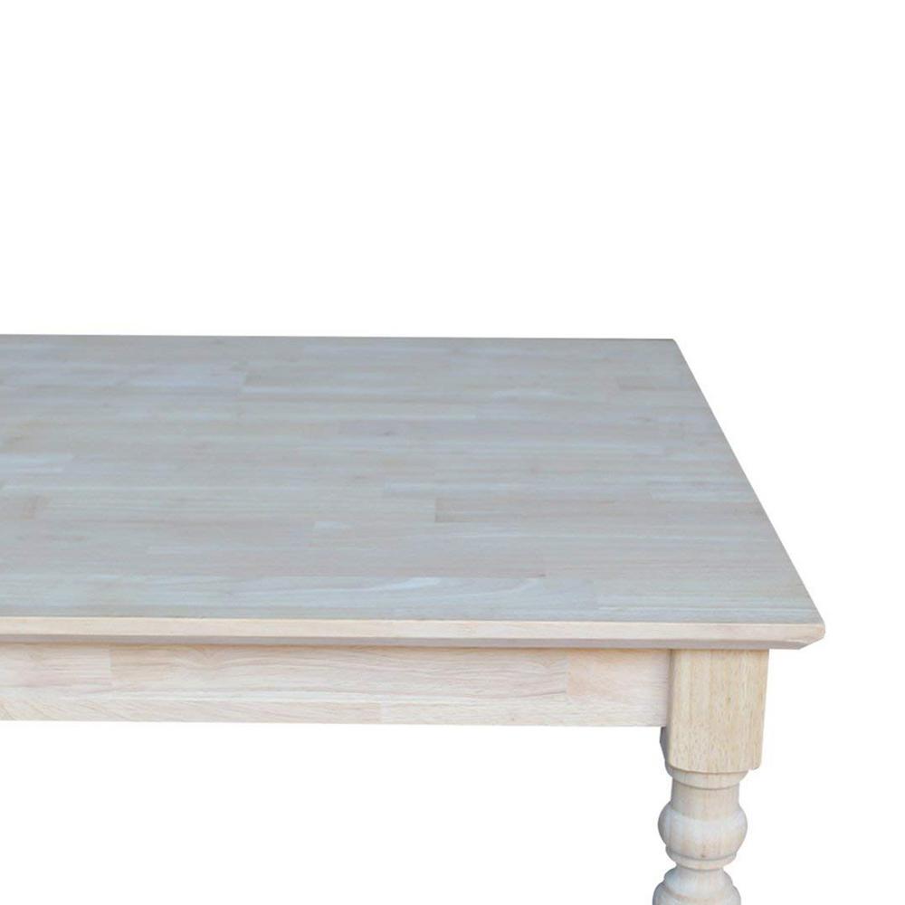 International Concepts Unfinished Solid Wood Counter Height Table K