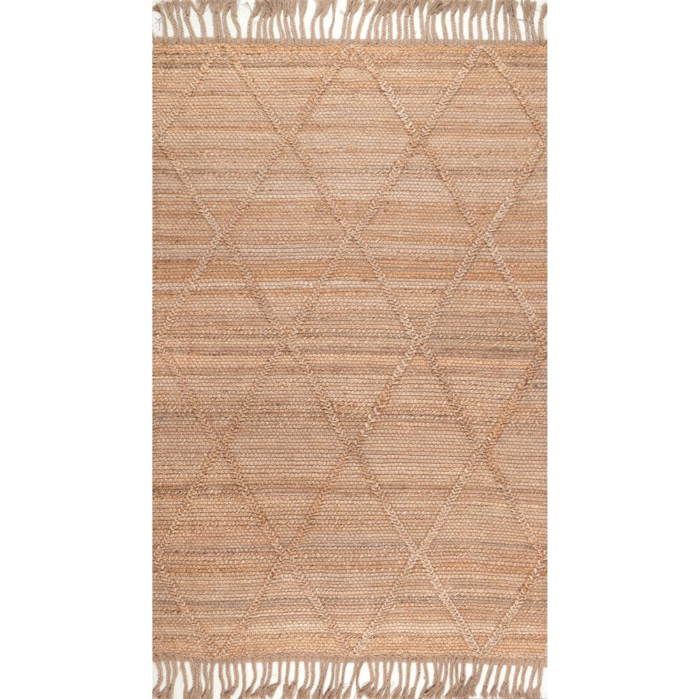 Nuloom Braided Arienne Jute Tel Natural 4 Ft X 6 Area Rug