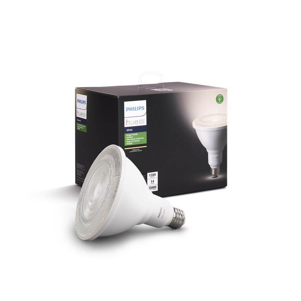 Philips Hue 100 Watt Equivalent Bright White Outdoor Waterproof Philips Hue 100 Watt Equivalent Bright White Outdoor Waterproof Par38 Led Dimmable Smart Wireless