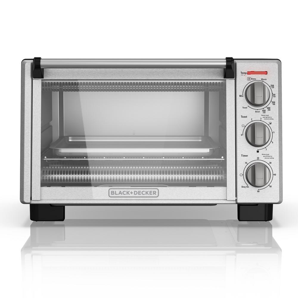 Black Decker 1350 W 6 Slice Black And Silver Convection Toaster