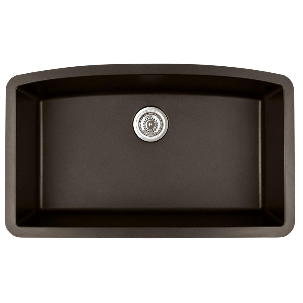 Karran Undermount Quartz Composite 32 In Single Bowl Kitchen Sink Karran Undermount Quartz Composite 32 In Single Bowl Kitchen Sink Brown