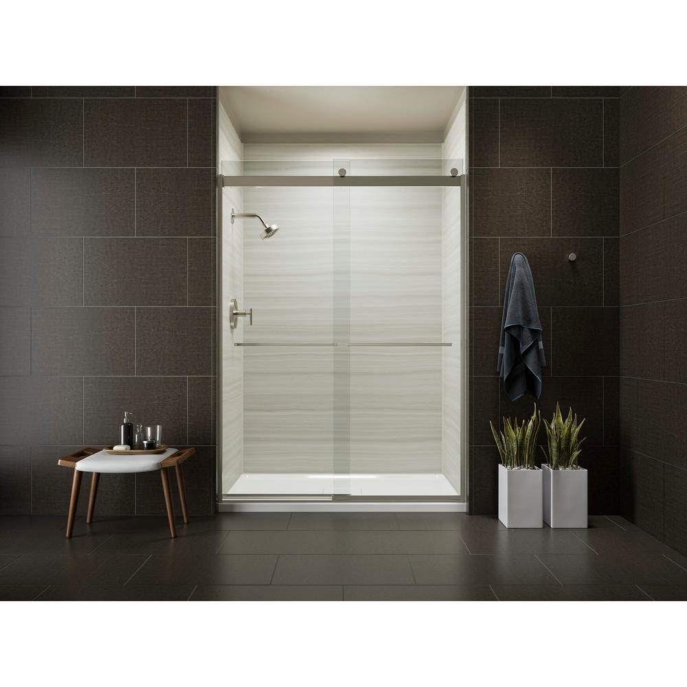 KOHLER Levity 59 in. x 82 in. SemiFrameless Sliding Shower Door in