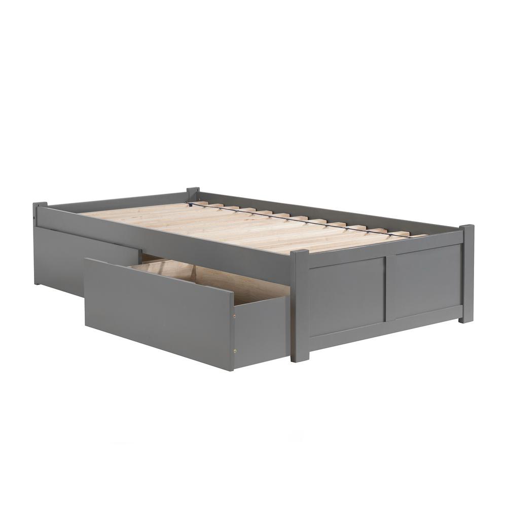 Atlantic Furniture Concord Full Platform Bed With Flat Panel Foot