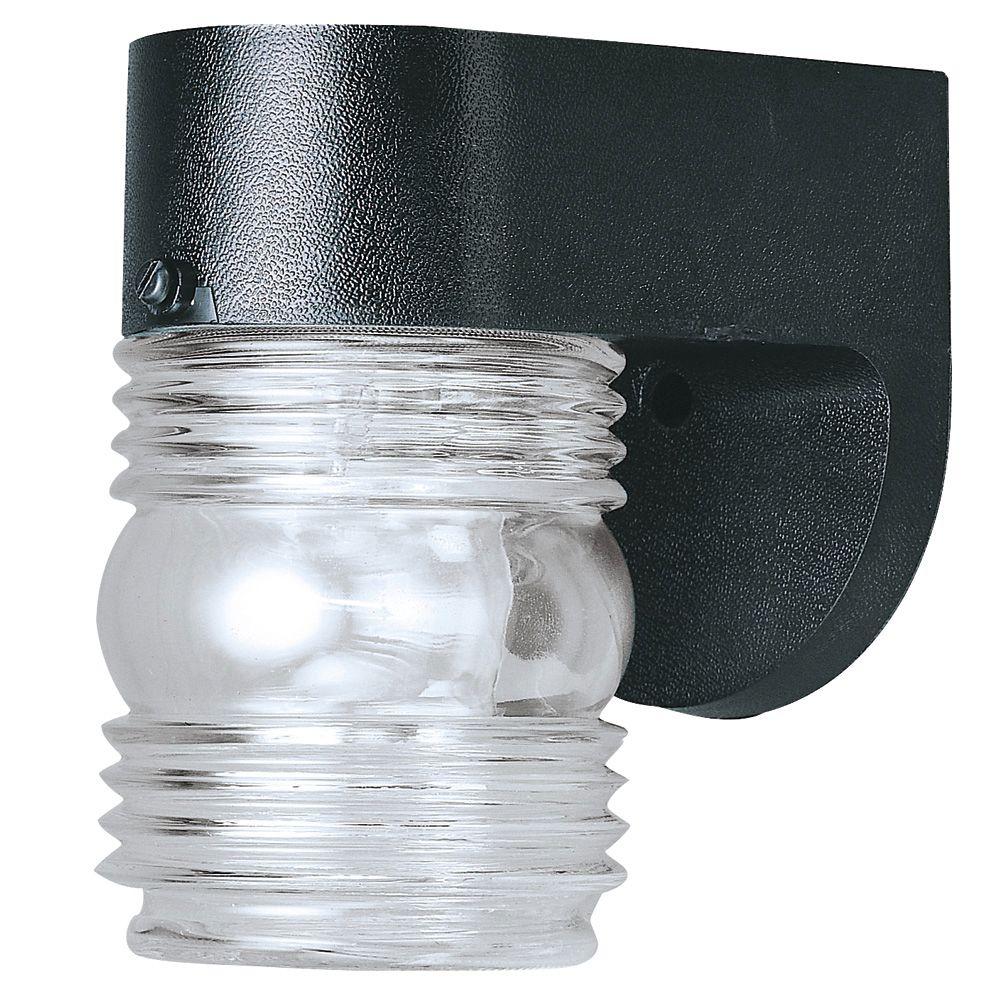 Westinghouse 1Light Black HiImpact Polypropylene Exterior Jelly Jar