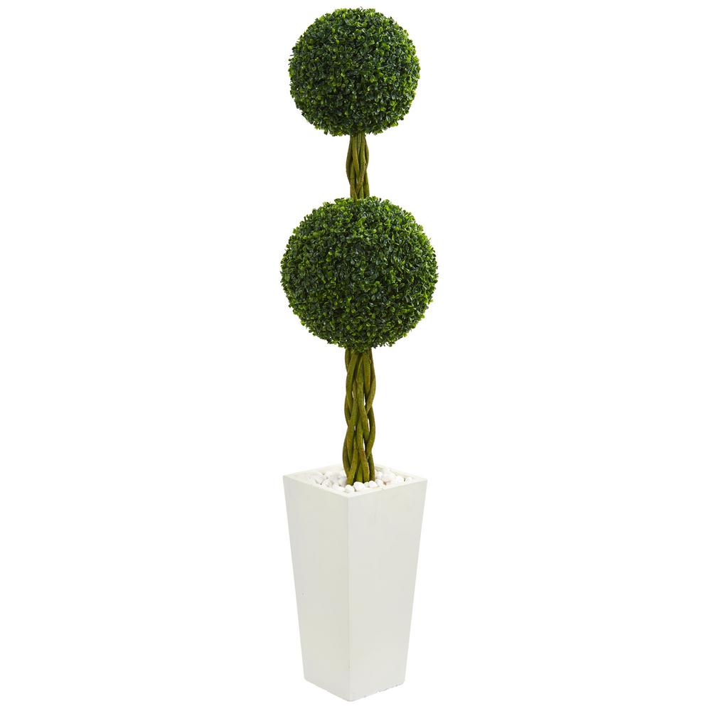 Nearly Natural 4 in. Double Bougainvillea Artificial Topiary Tree-5507 ...