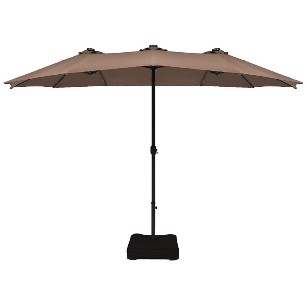 15 Ft Market Double Sided Solar Crank 36 Lights Base Led Patio Solar Crank 36 Lights Base Led Patio