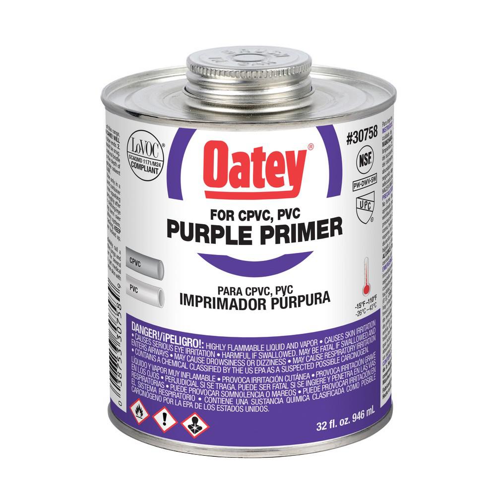 Oatey 32 oz. PVC Purple Primer-307583 - The Home Depot