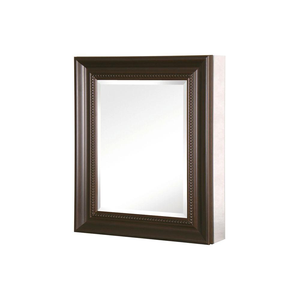 Pegasus 24 In W X 30 In H X 5 1 2 D Framed Recessed Or Surface Mount Bathroom Medicine Cabinet In Oil Rubbed Bronze Sp4600 The Home Depot