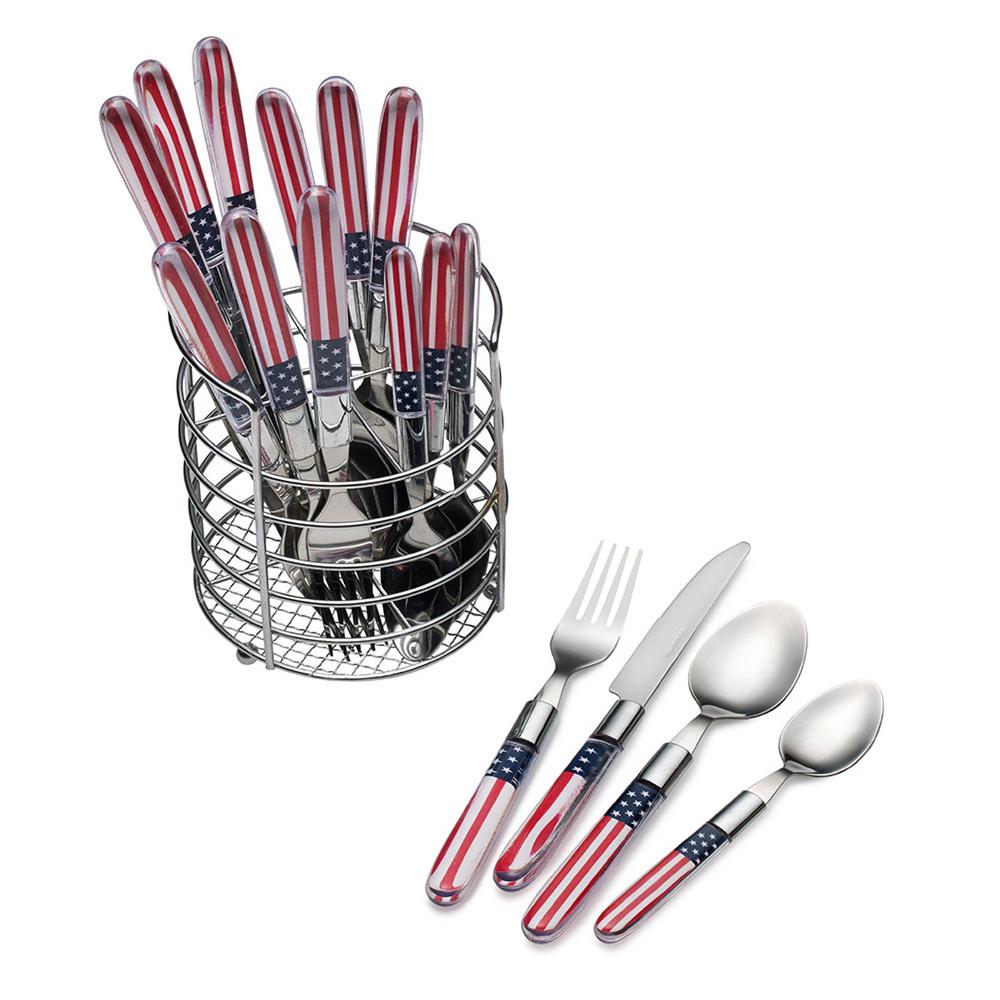 UPC 028225790315 product image for Pfaltzgraff Americana 16-Piece 18/0 Stainless Steel Flatware Set, Assorted | upcitemdb.com