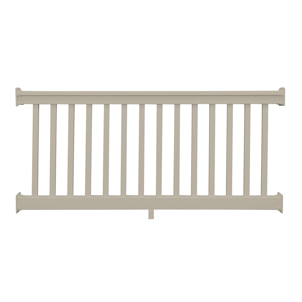 Weatherables Riviera 3 ft. H x 6 ft. W Khaki Vinyl Railing ...