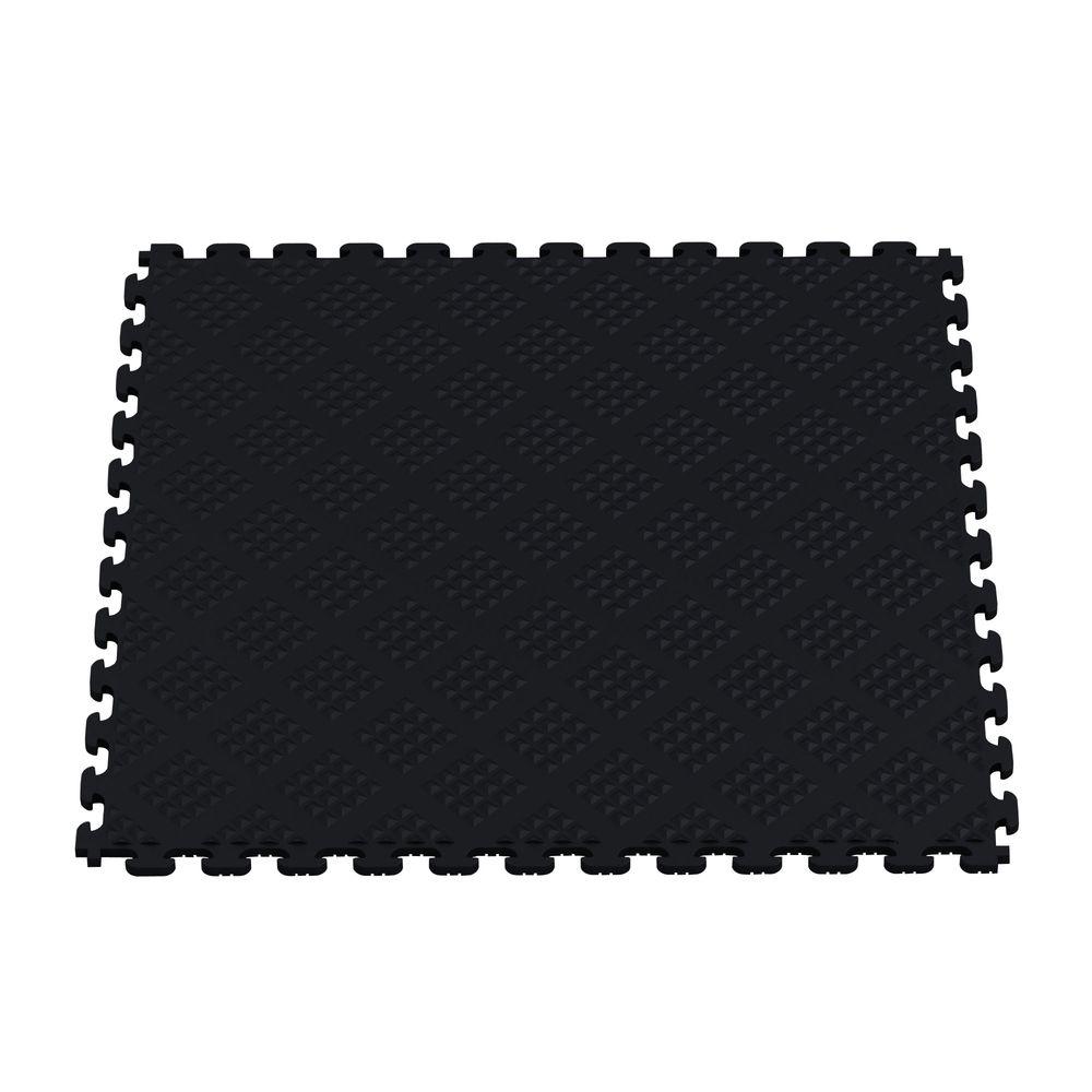 Norsk RhinoTec 18.3 in. x 18.3 in. Black PVC Sport and Gym Flooring