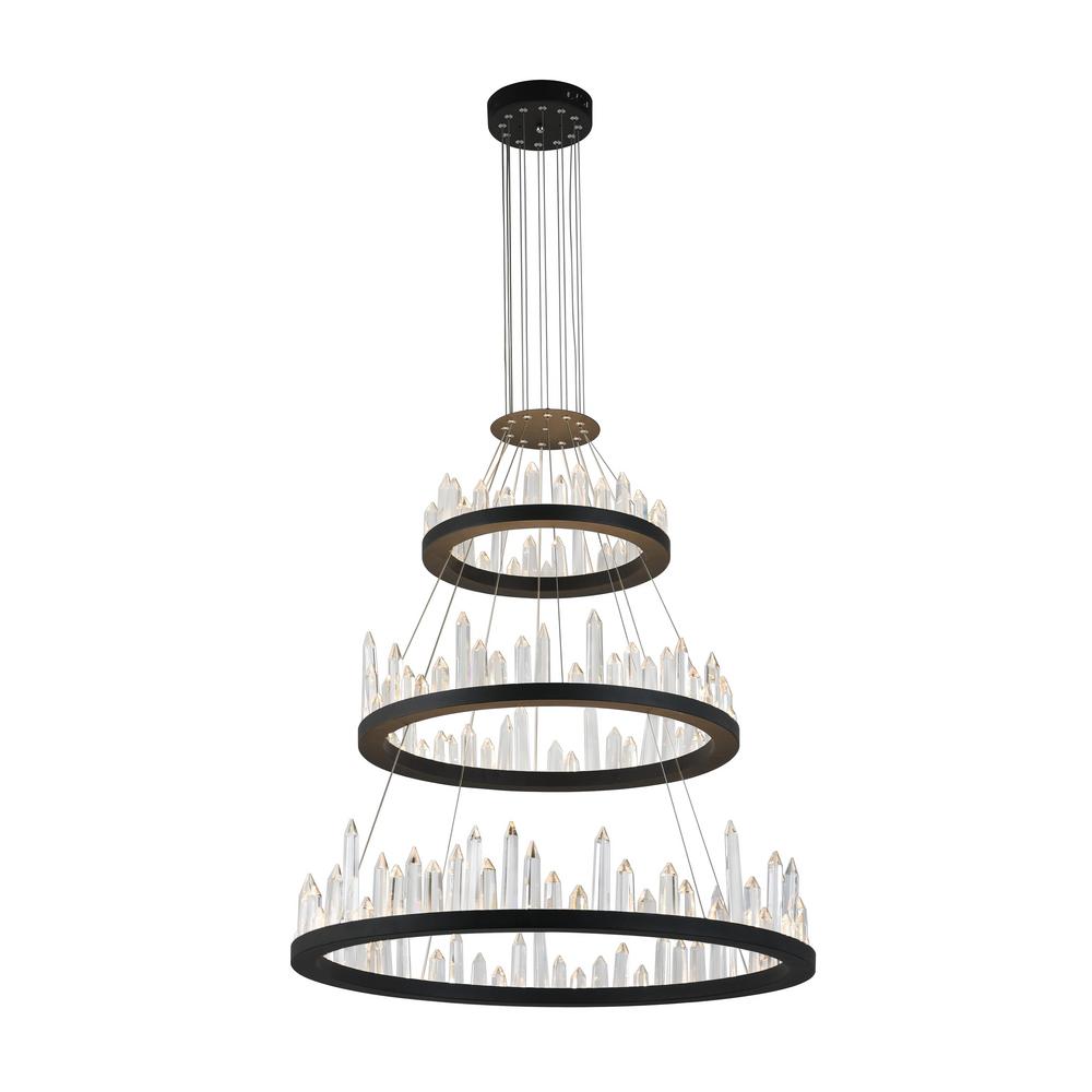 Cwi Lighting Juliette 300 Watt Integrated Led Black Chandelier